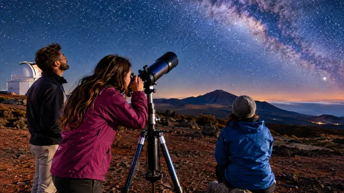 Himmel über der Caldera beobachten